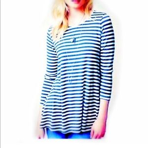 Anthropologie Puella Striped Swing Top Size L
